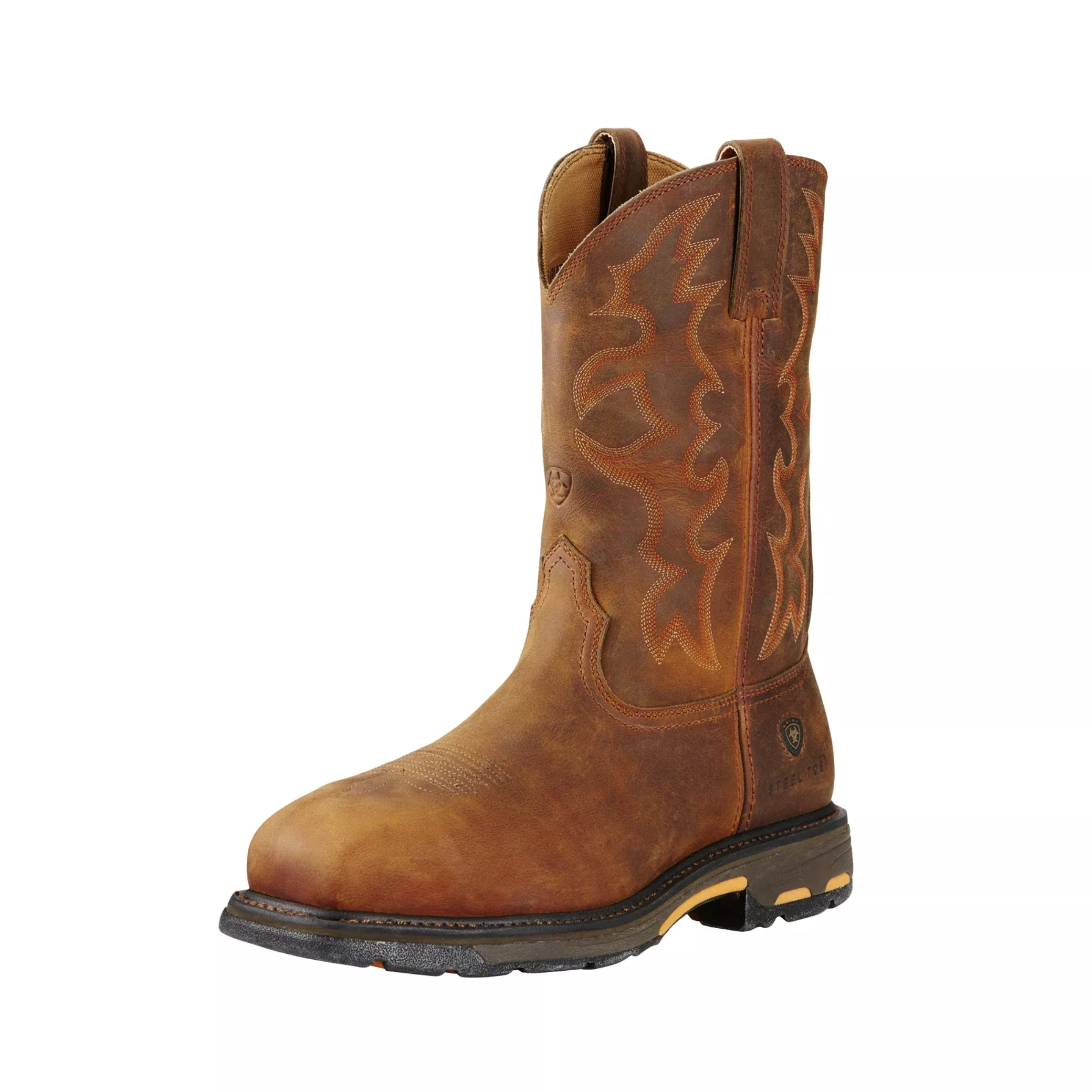 Ariat Mens Workhog Square Toe Toast Premium Western Boots