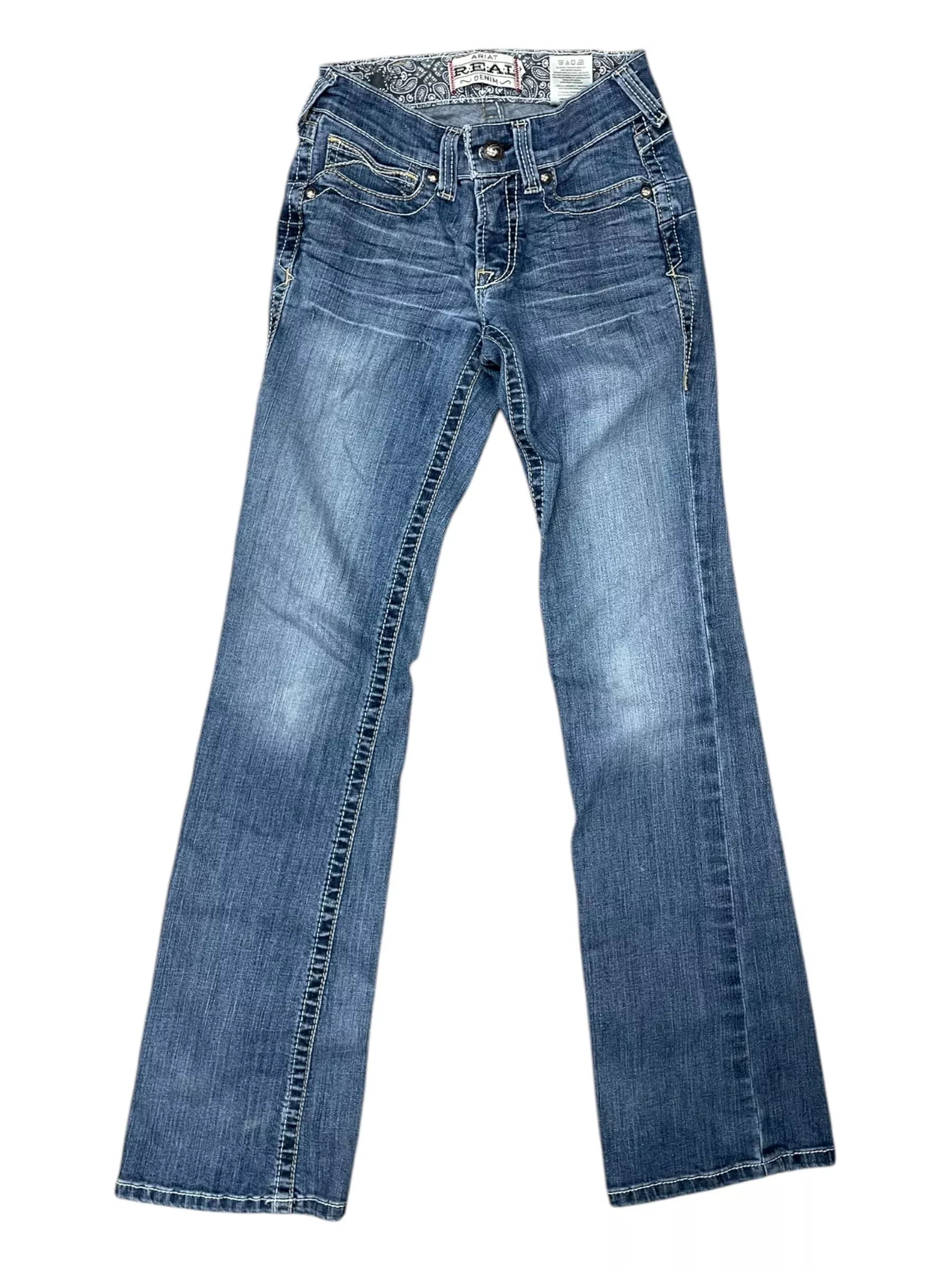 Ariat R.E.A.L. Denim Jeans - Blue Denim - 25L - USED