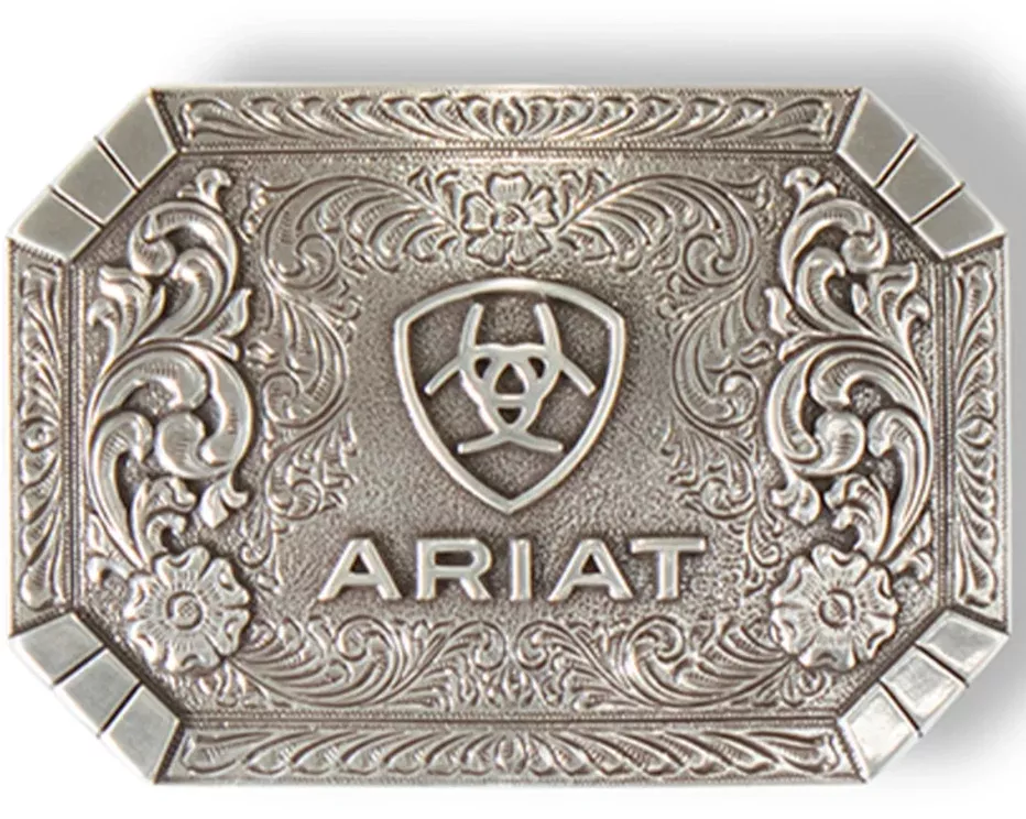 Ariat Rectangular Floral Buckle