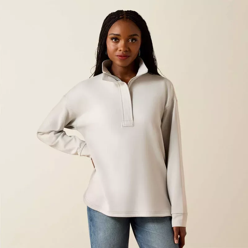 ARIAT WOMEN'S BREEZE LOGO 1/2 ZIP SWEATSHIRT