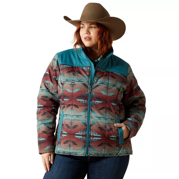 Ariat Womens Jacket | Crius Insulated | Dragonfly / Inez Blanket Print