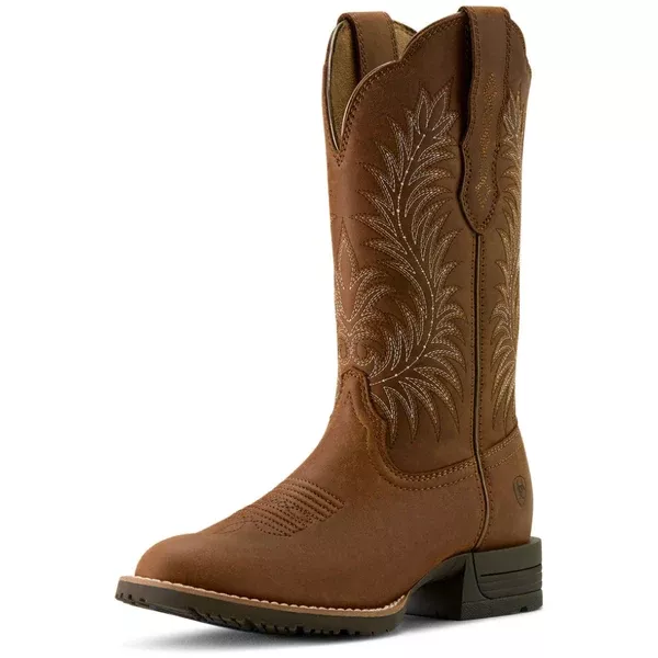 Ariat Womens Western Boot | Hybrid Ranchward | Frontier Brown