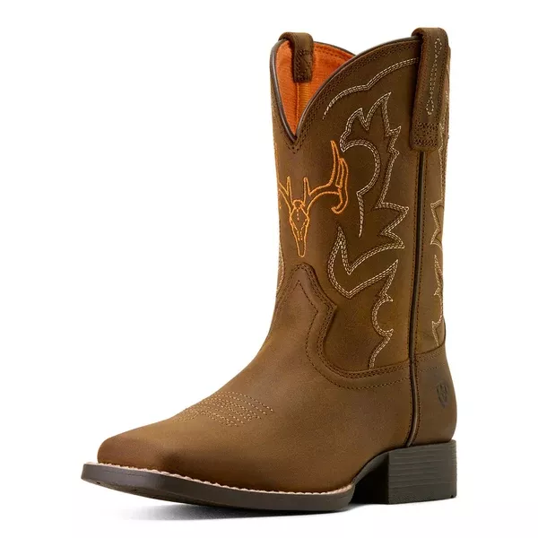 Ariat Youth Western Boots | Deer Ridge | Distressed Brown