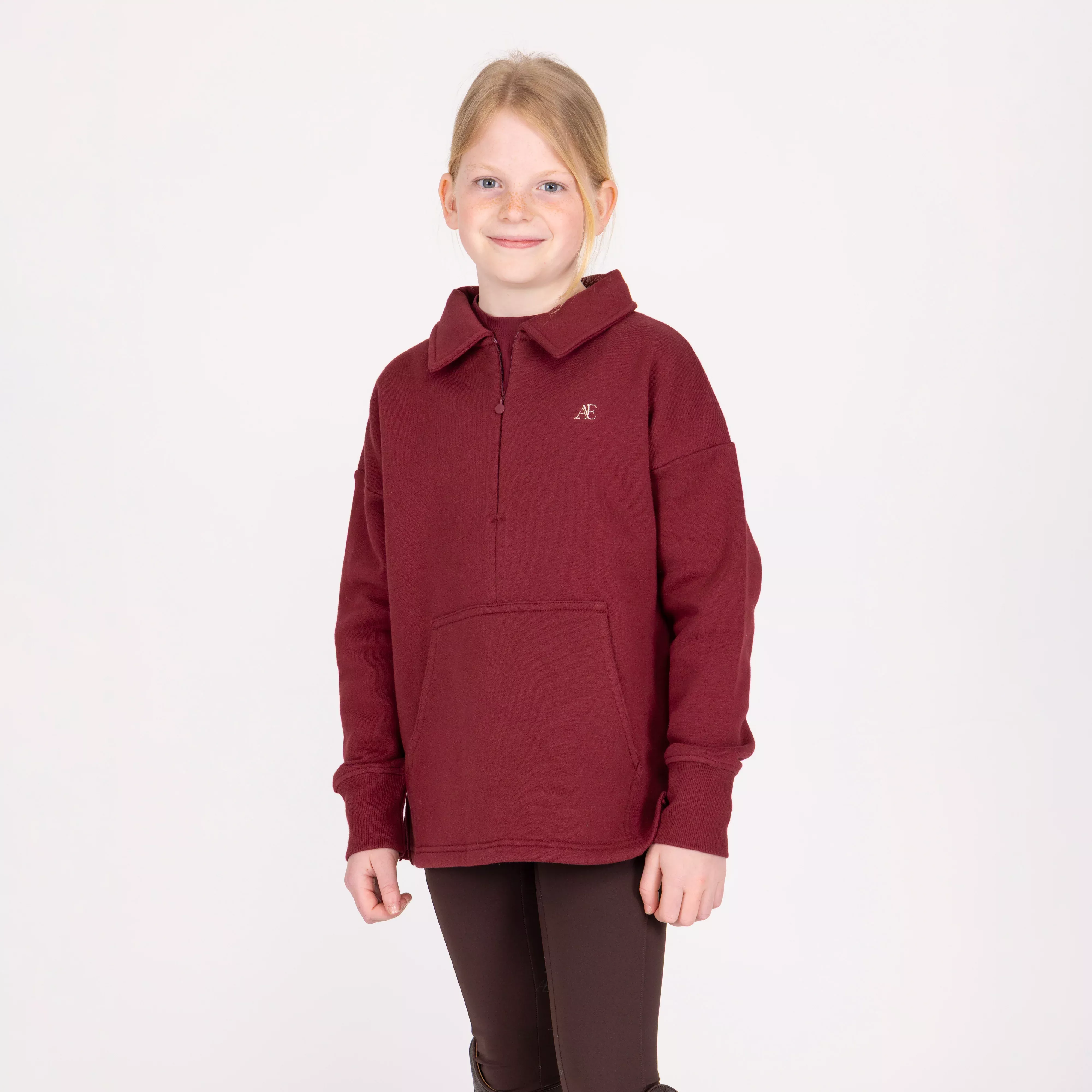 Aubrion Equestrian Quarter Zip Sweater - Young Rider