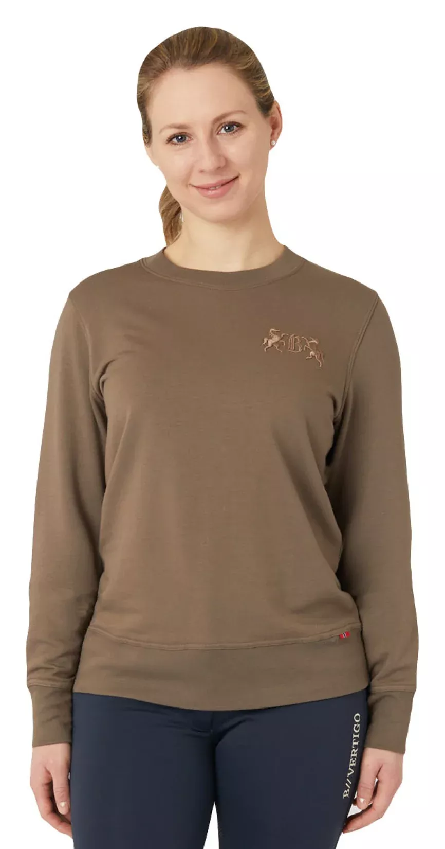 B Vertigo Erica Womens Bamboo Sweatshirt - Shiitake Beige
