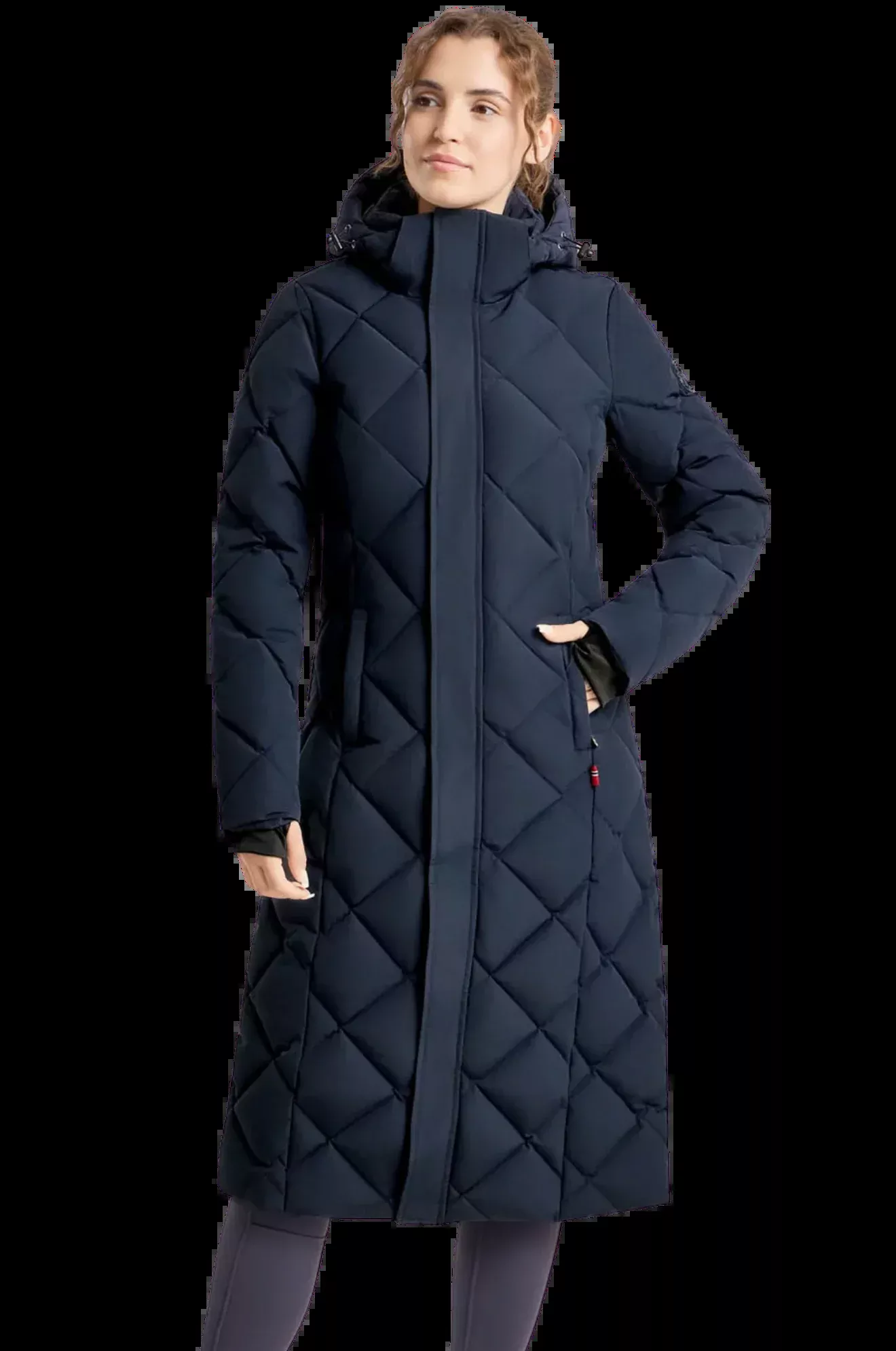 B Vertigo Gem Waxed Padded Long Coat