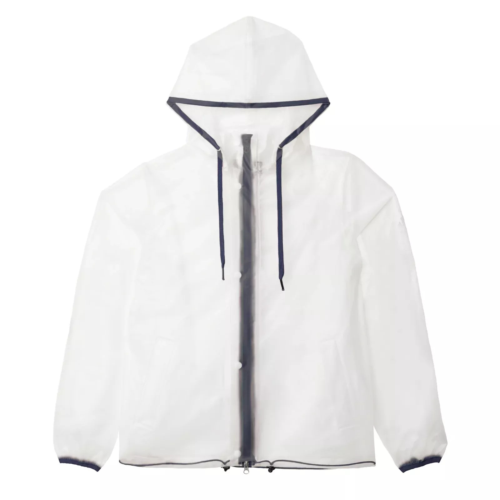 B Vertigo Remi Kids Transparent Rain Coat - Transparent/Dark Navy
