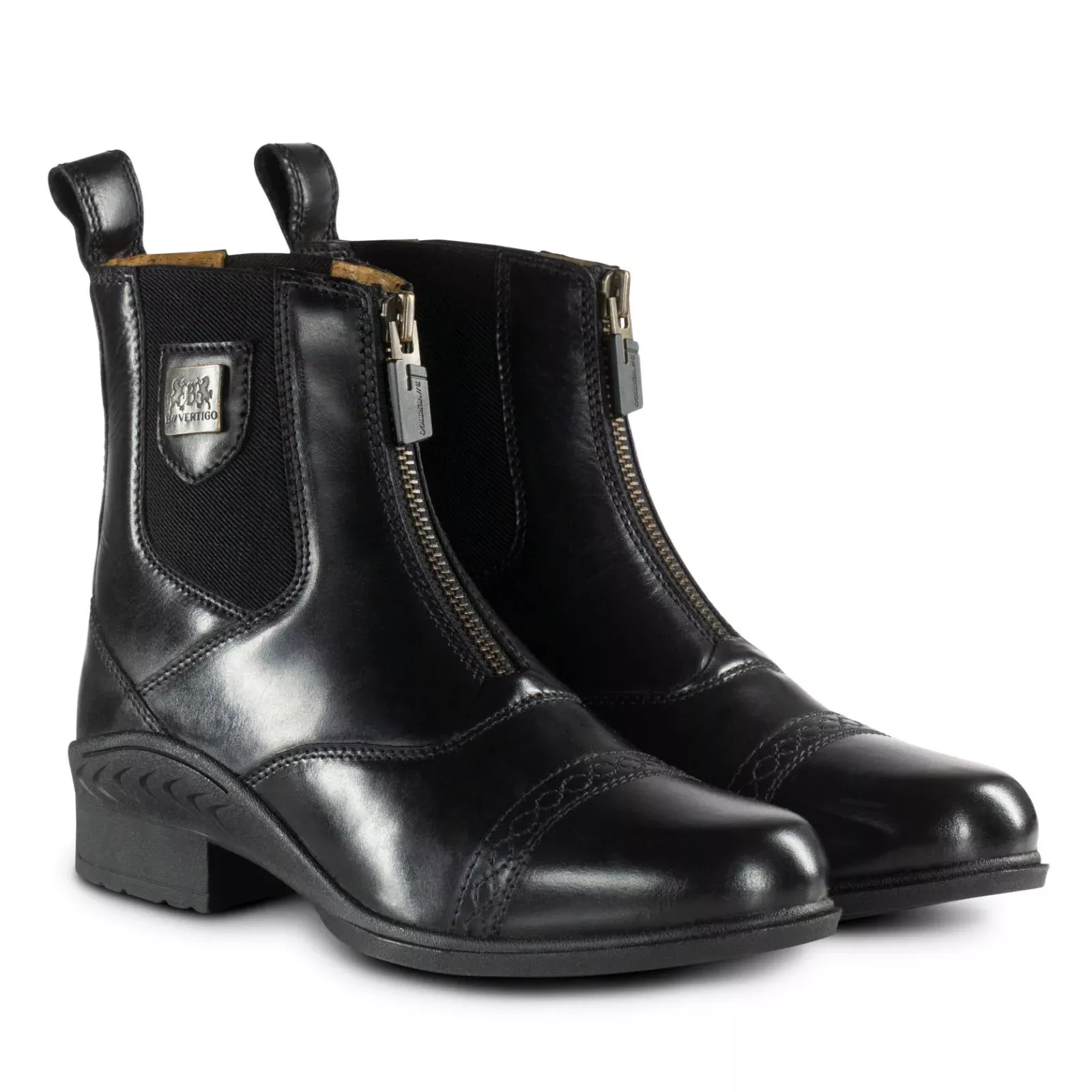 B Vertigo Saturn Womens Front Zip Jodhpur Boots - Black