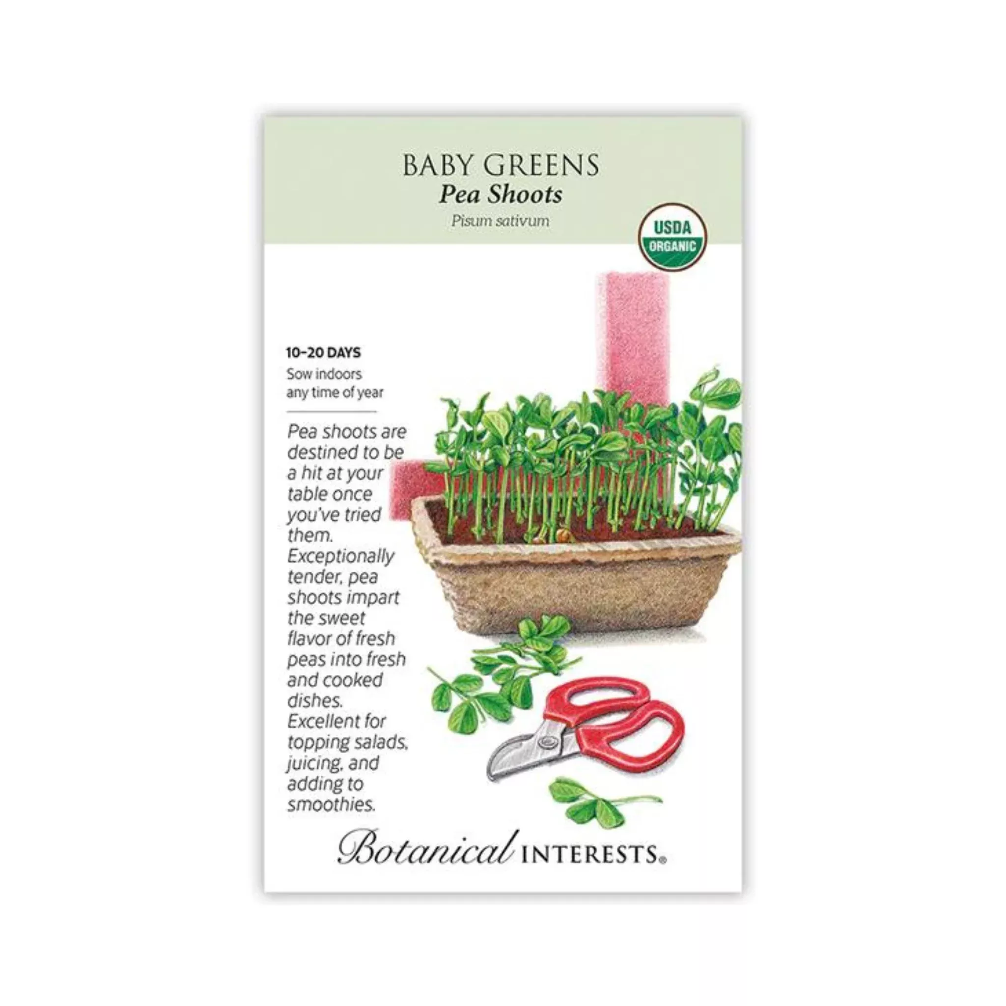 Baby Greens Pea Shoots Organic