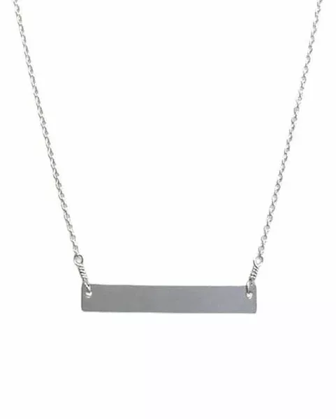 BAR NECKLACE - SILVER - ENGRAVABLE
