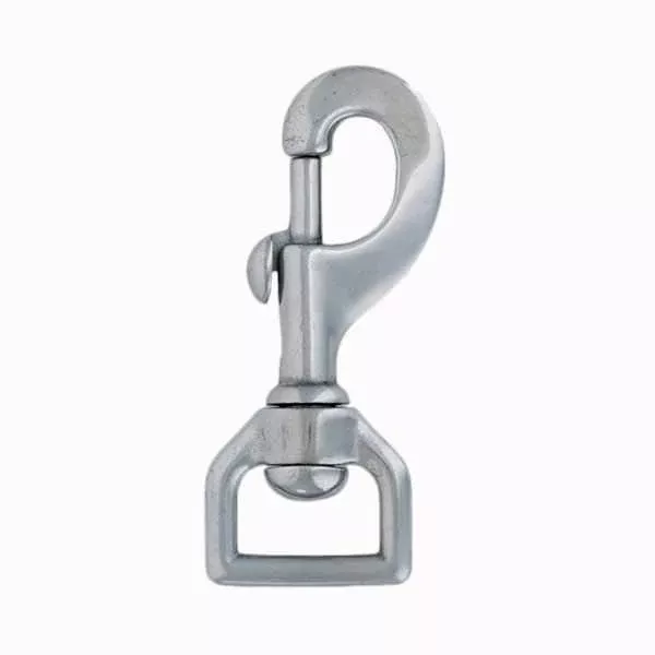 Barcoded 017 Flat Swivel Snap, 1", Chrome Brass