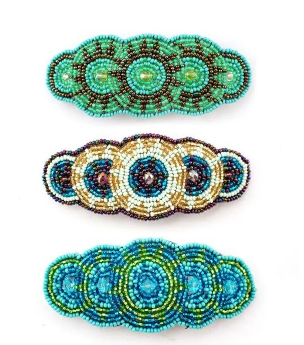 Beaded Crystal Barrette