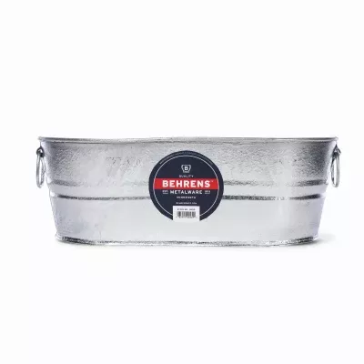 Behrens Galvanized Oval Tub, 4Gal