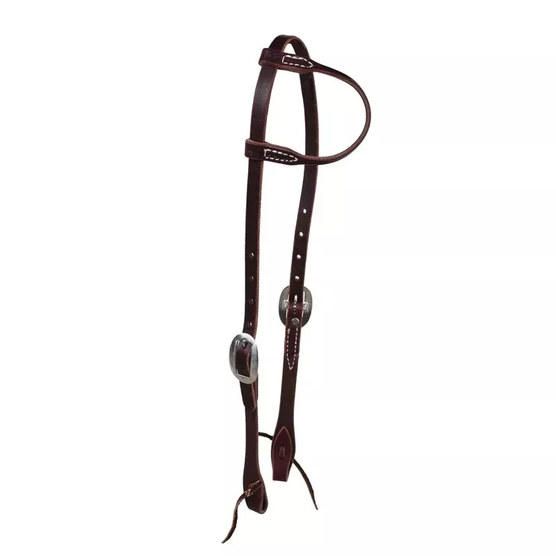 Berlin Latigo Rolled Ear Headstall w/ties