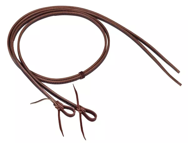 Berlin Leather Latigo Double-N-Stitched Hand Rubbed Split Rein