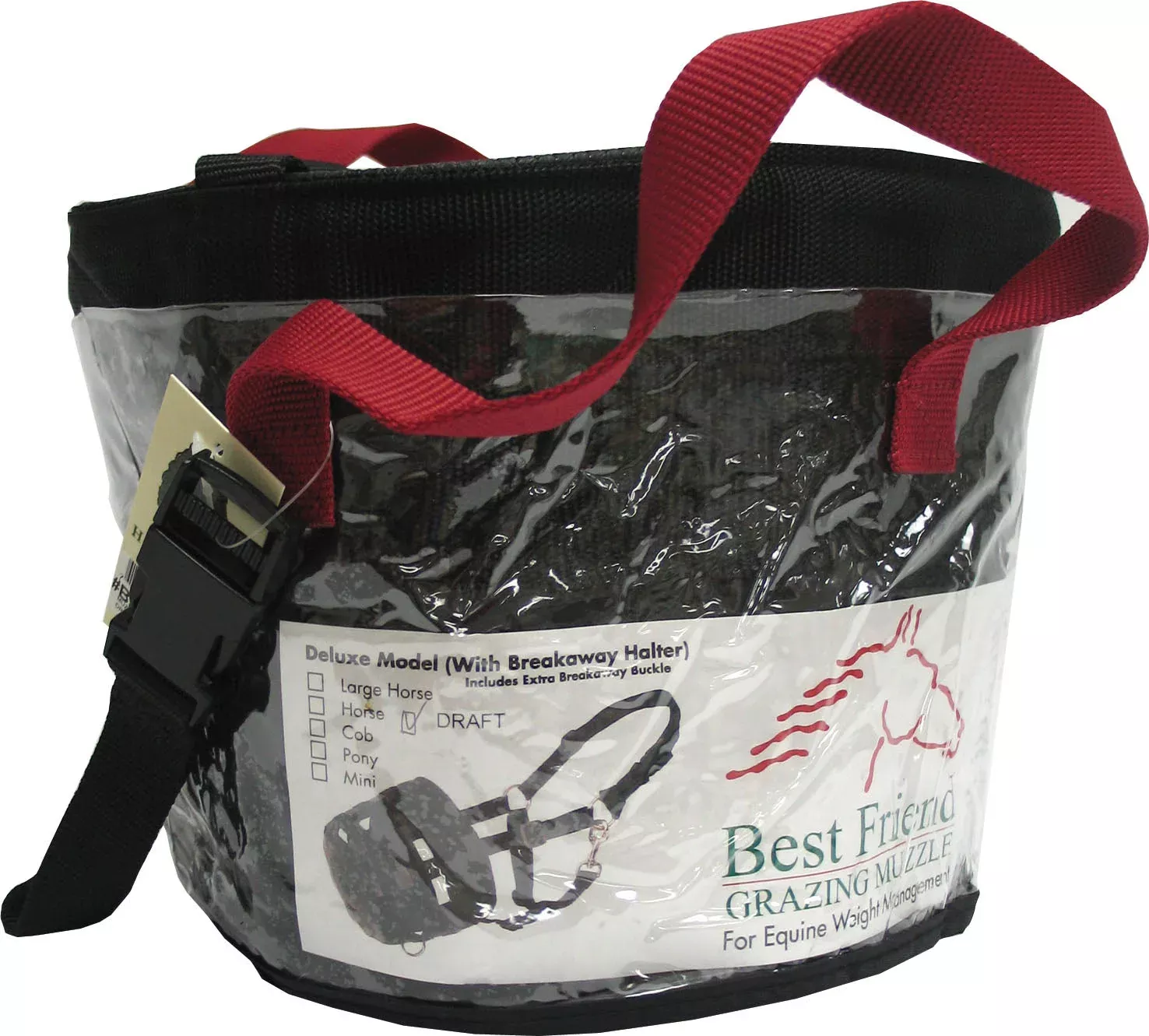 Best Friend Deluxe Grazing Muzzle, Draft, Black