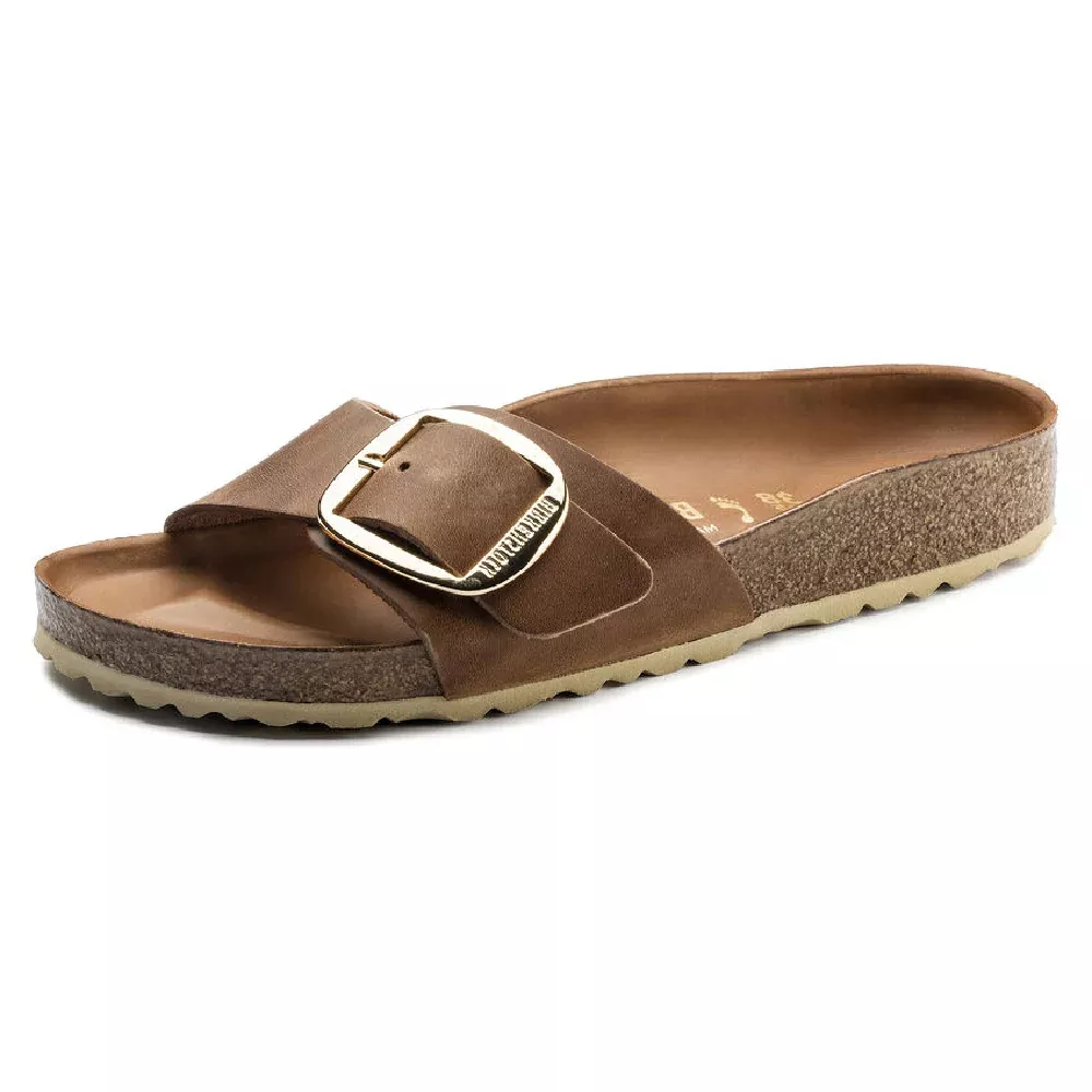 Birkenstock Madrid Big Buckle - Cognac Leather
