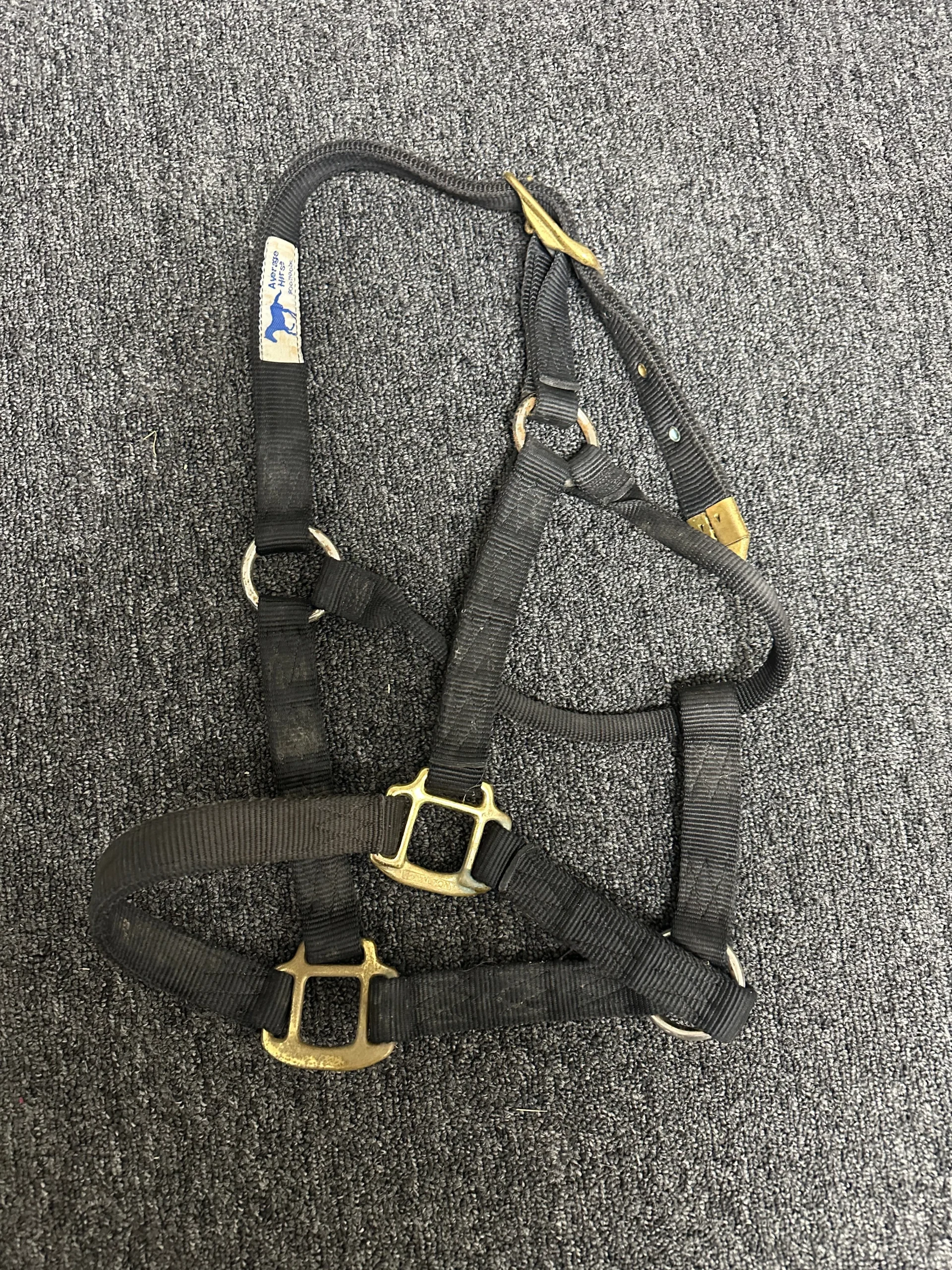 Black Nylon Horse Halter