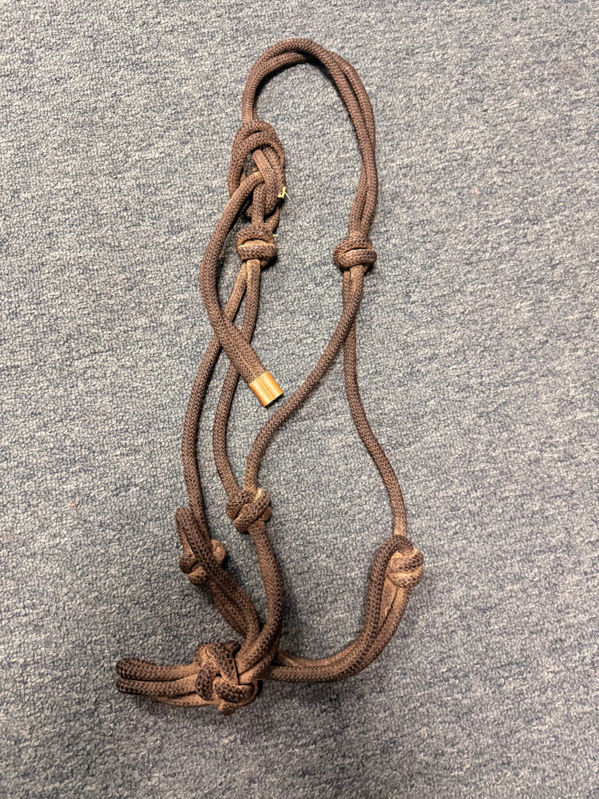 Black Rope Halter copper end
