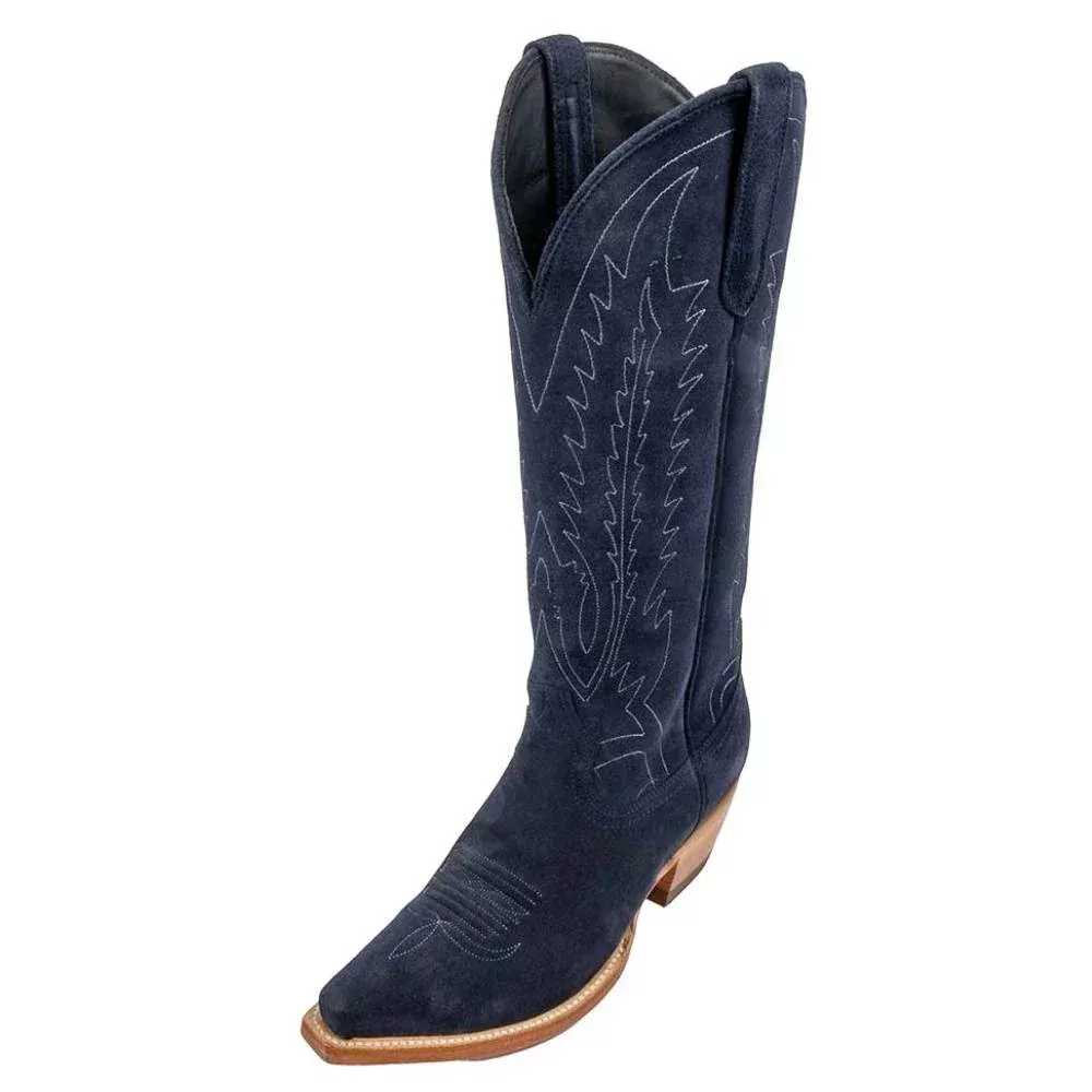 Black Star Victoria Suede Boot - Navy