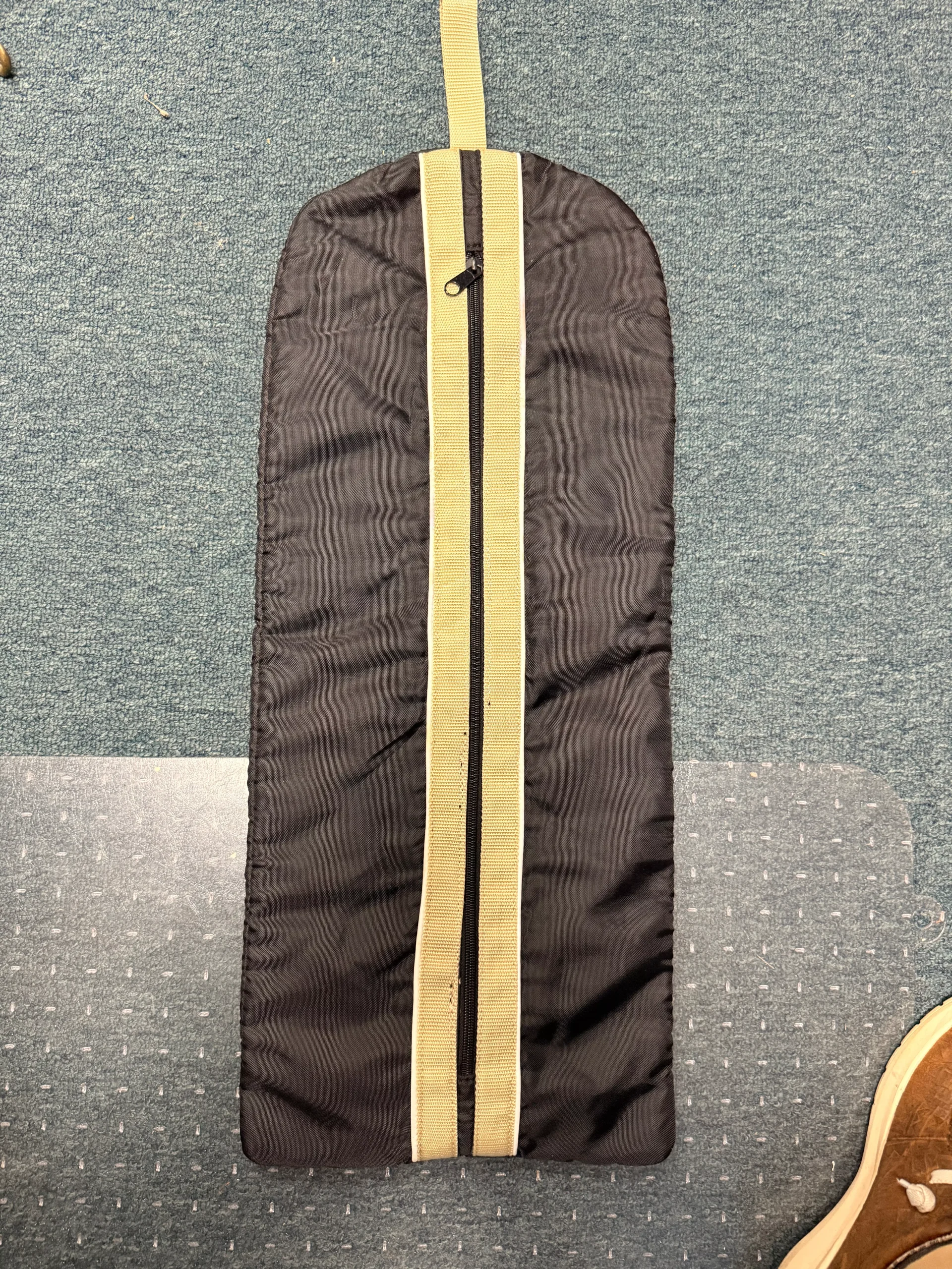 Black and tan bridle bag