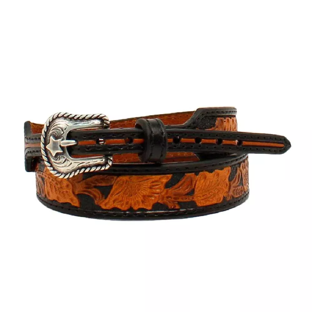 Black & Tan Floral Hatband