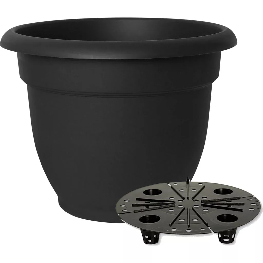 Bloem Ariana Planter, 10 in, Black