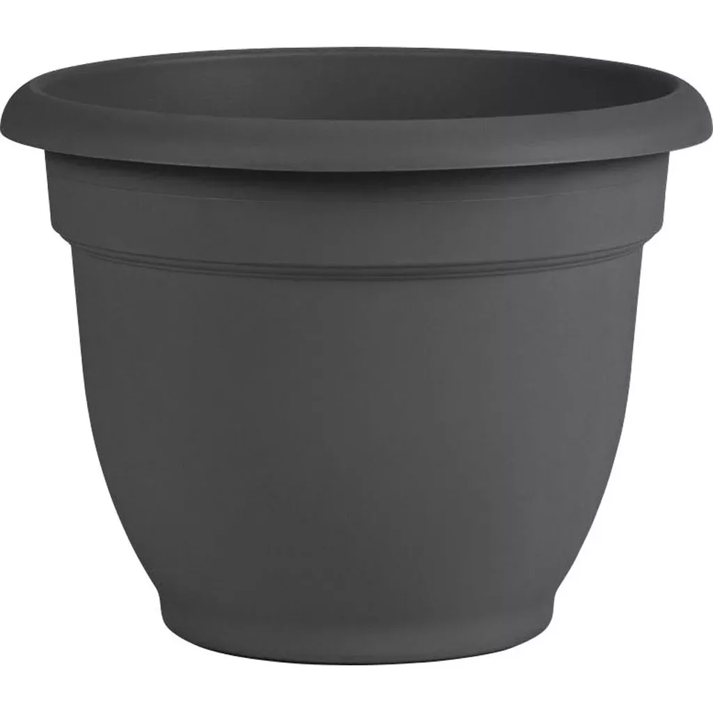 Bloem Ariana Planter, 12 in, Charcoal