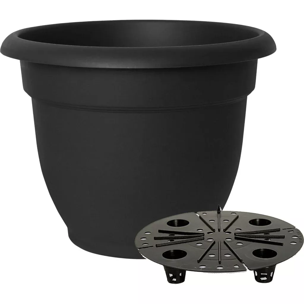 Bloem Ariana Planter, 16 in, Black
