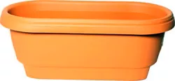 Bloem Deck Rail Planter, 24 in, Terracotta