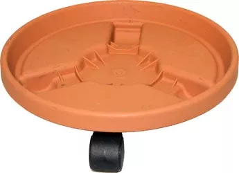 Bloem Round Plant Caddy, 12 in, Terracotta