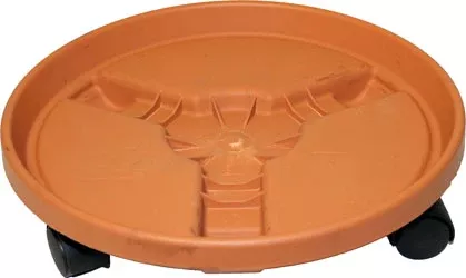 Bloem Round Plant Caddy, 14 in, Terracotta