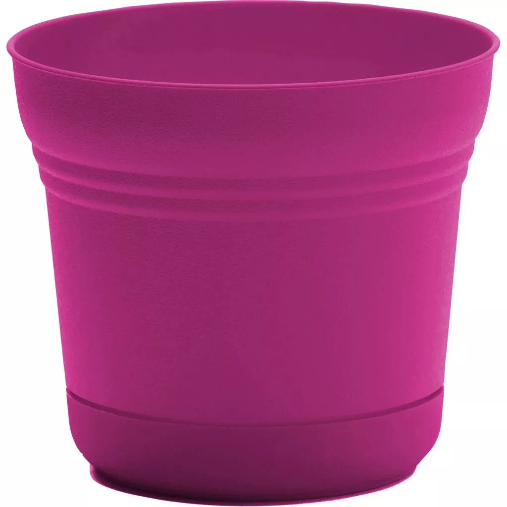 Bloem Saturn Planter, 10 in, Fuchsia