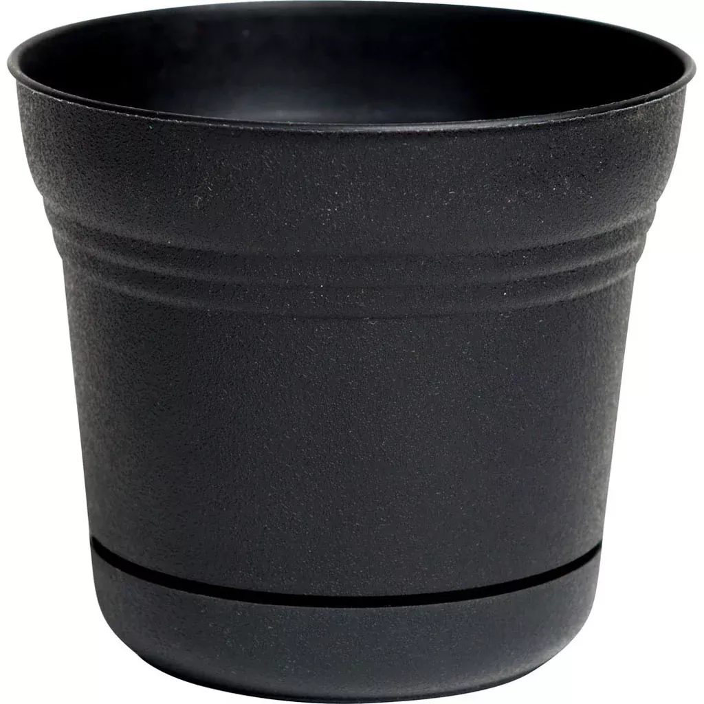 Bloem Saturn Planter, 12 in, Black