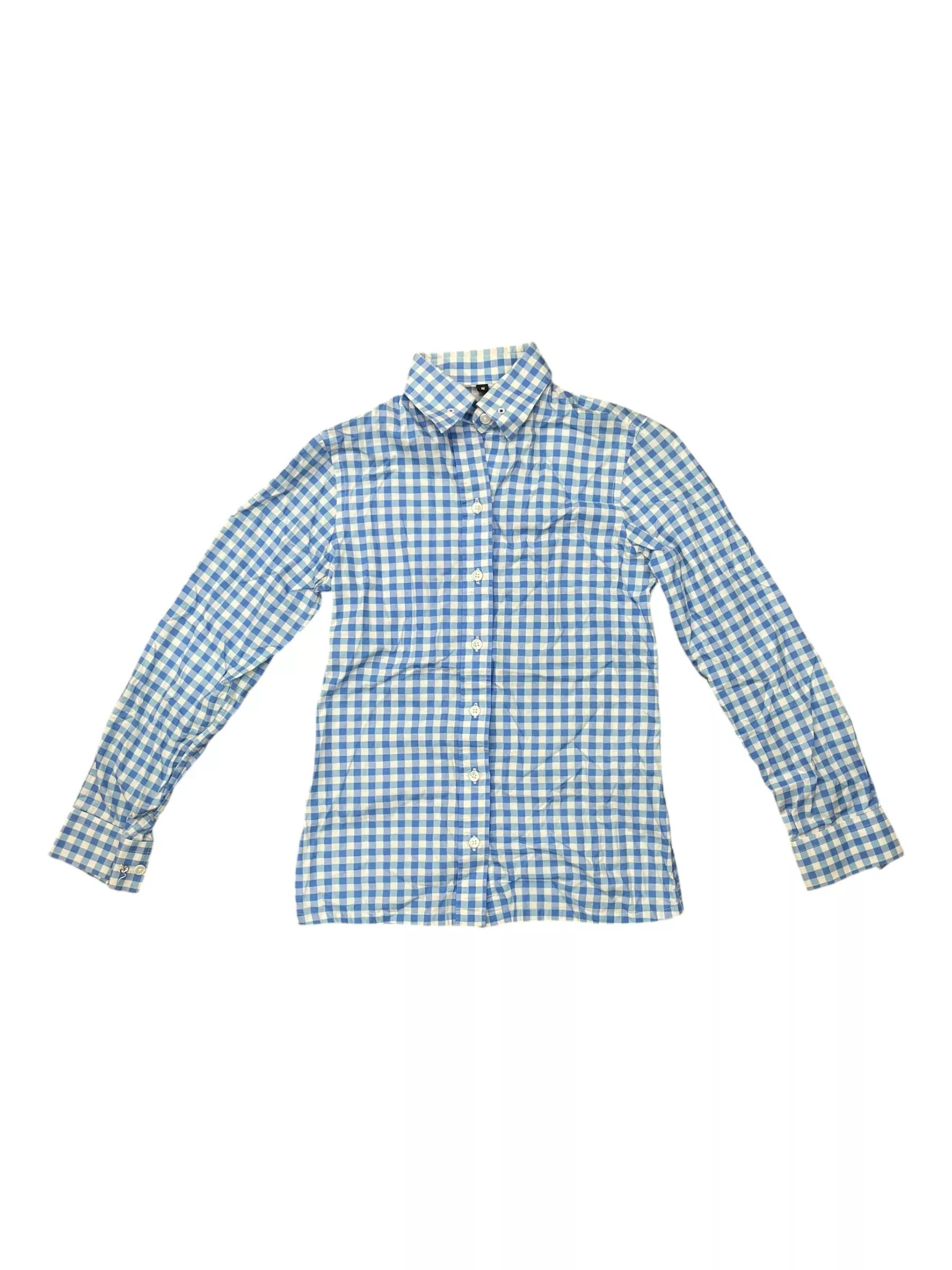 Blue Ribbon Boutique Saddle Seat Shirt - Blue/White - Youth S - USED