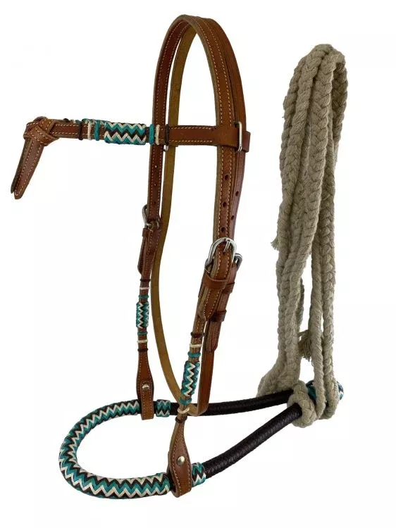BOSAL TEAL AND BROWN RAWHIDE CORE