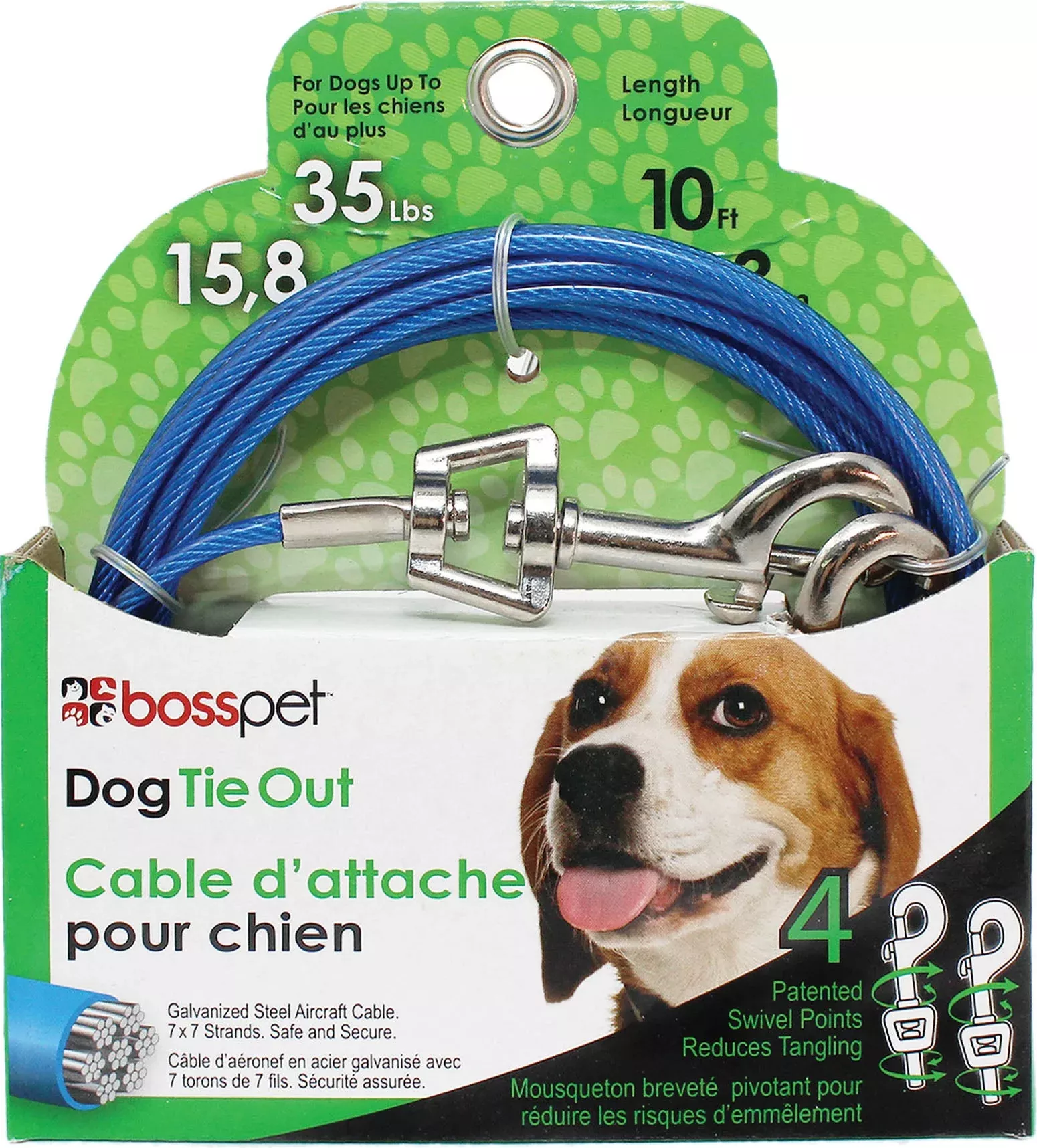 Boss Pet Tie-out Swivel Snap 10 FT