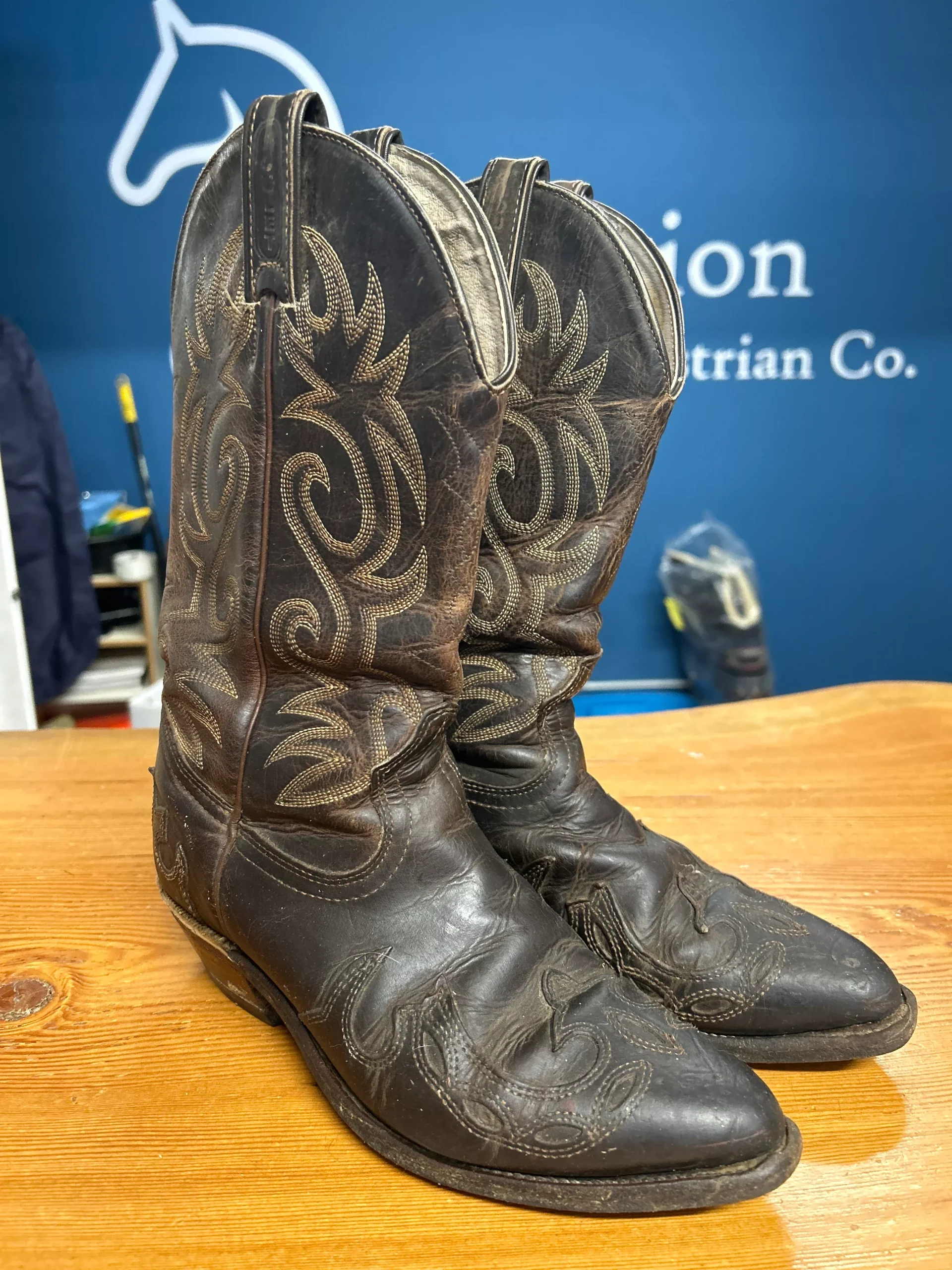Boulet Brown Ladies Cowboy Boots 6.5