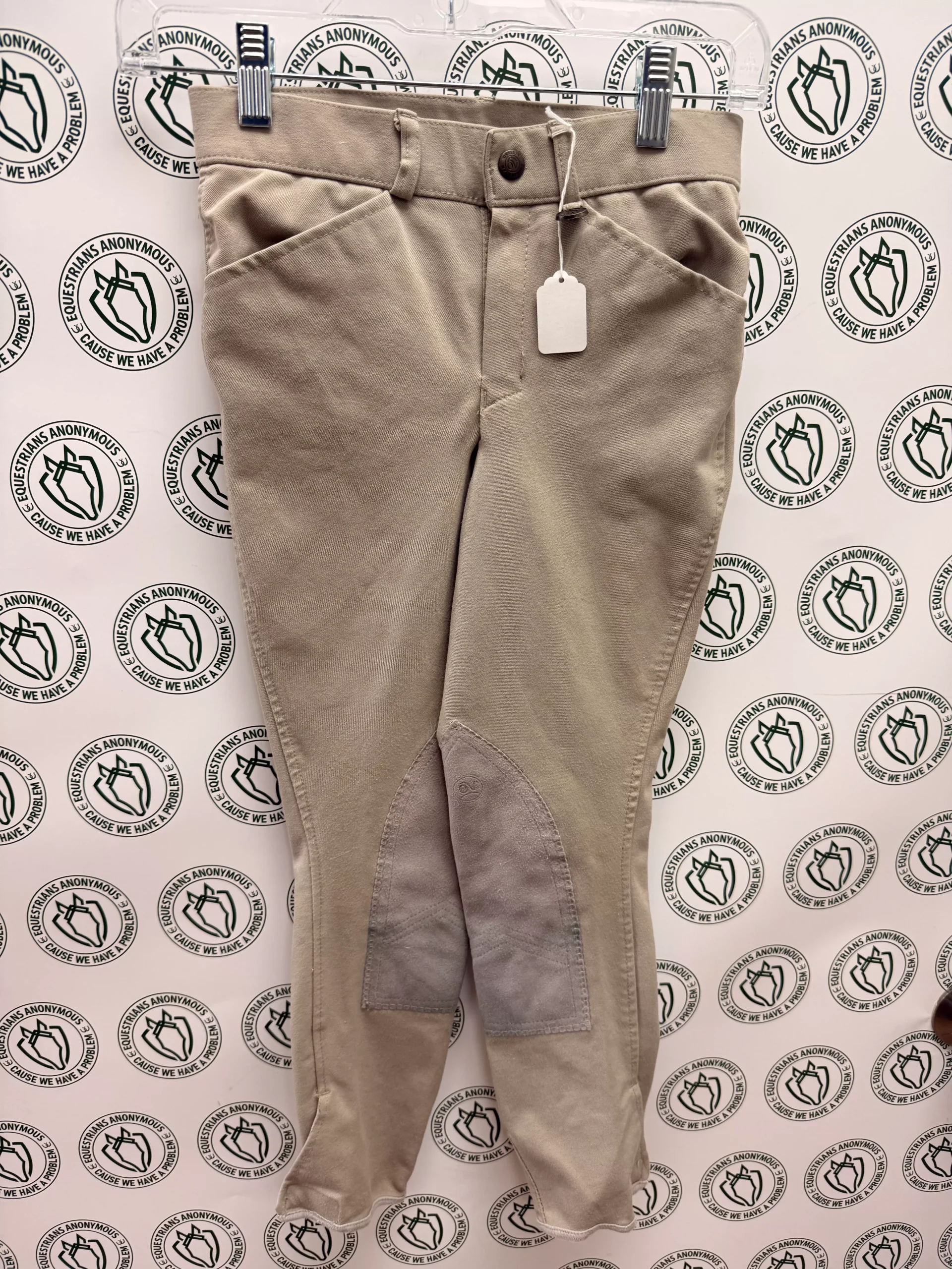 Boys Ovation Breeches Knee patch Tan Show Quality