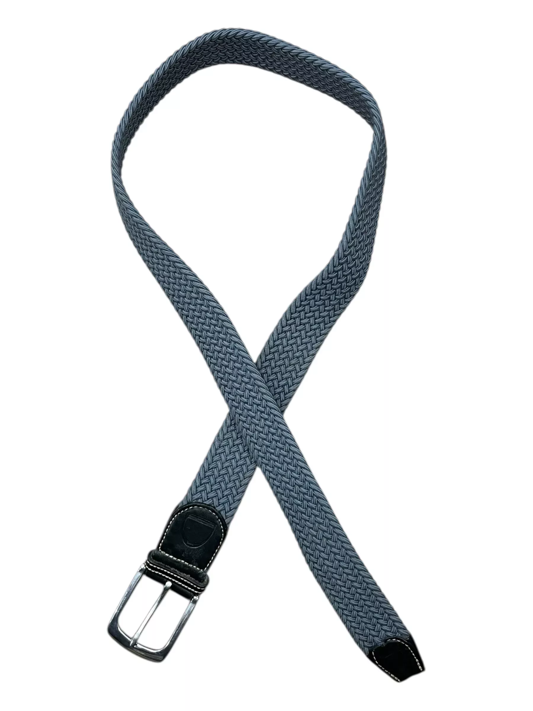 Braided Stretch Belt - Grey/Black - 95cm (Approx 37") - USED
