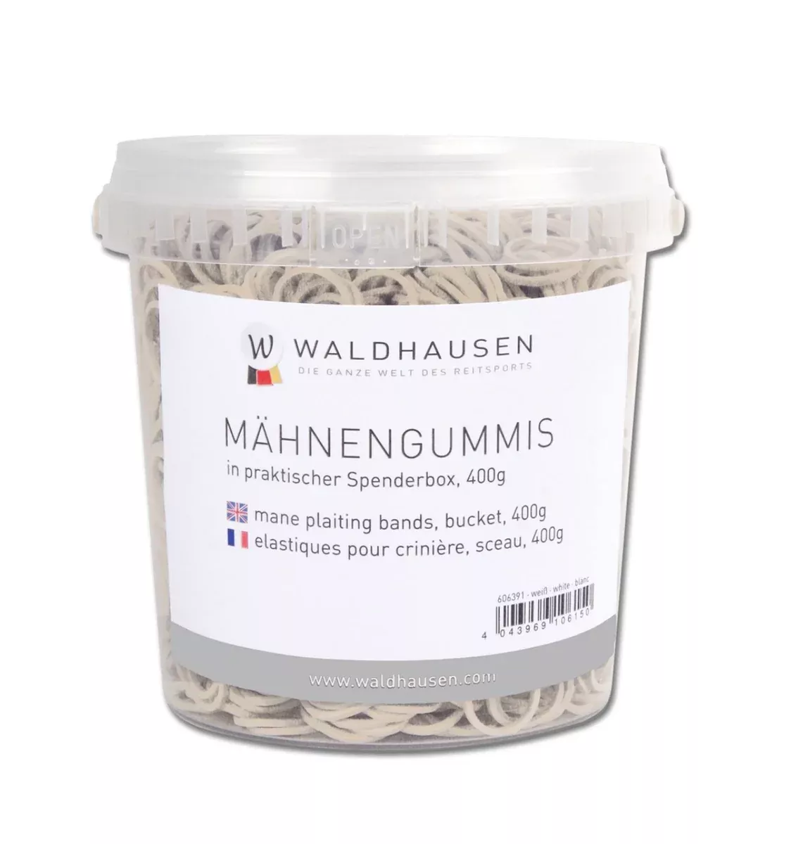 Braiding Elastics White - 400g Bucket