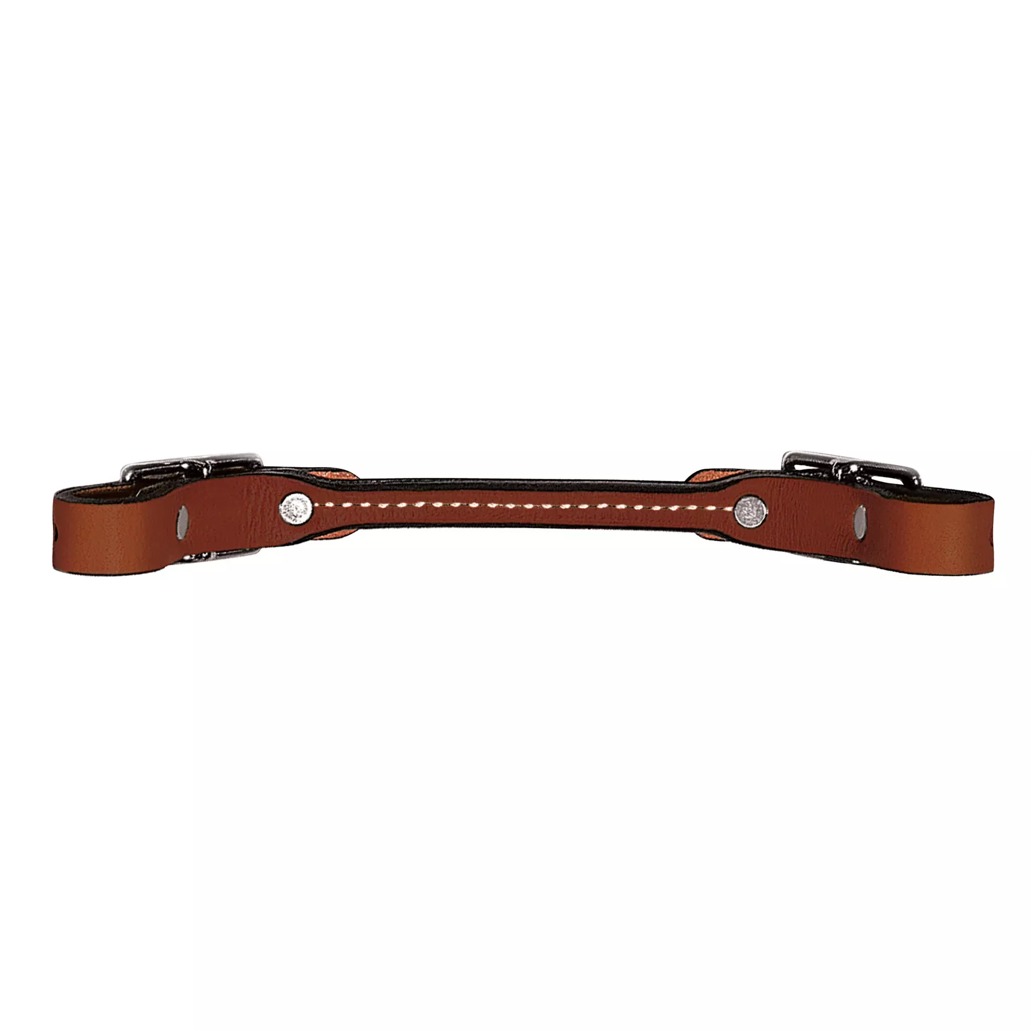 Bridle Leather Rounded Curb Strap, Brown