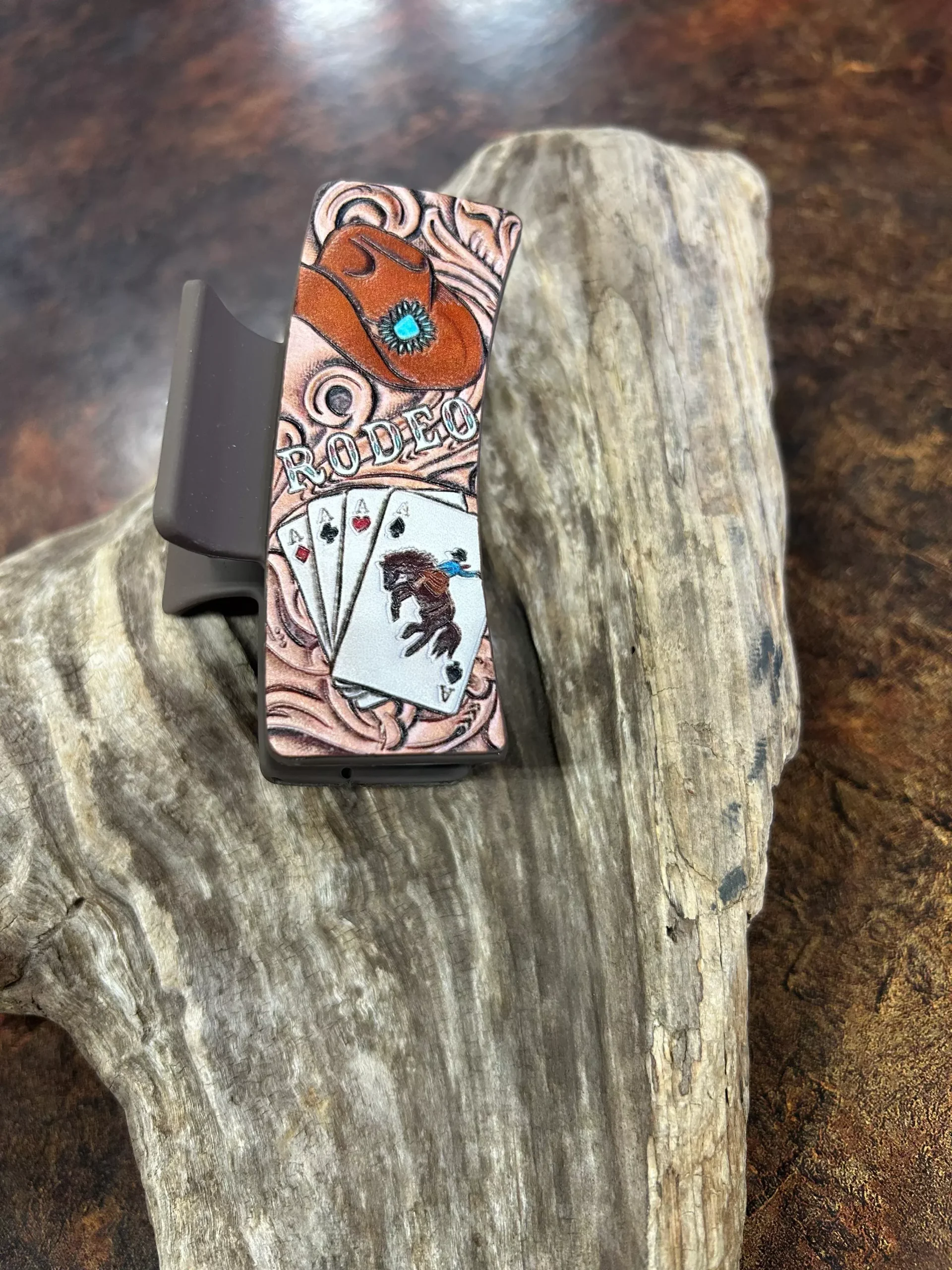 Brown Lucky Rodeo Hair Claw