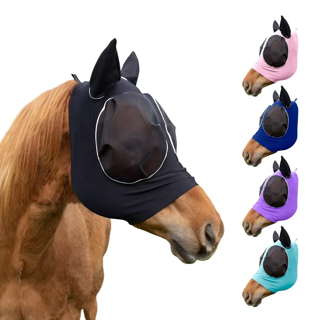 BUG EYE UV-BLOCKER SOFT MESH LYCRA HORSE FLYMASK SAFETY REFLECTIVE