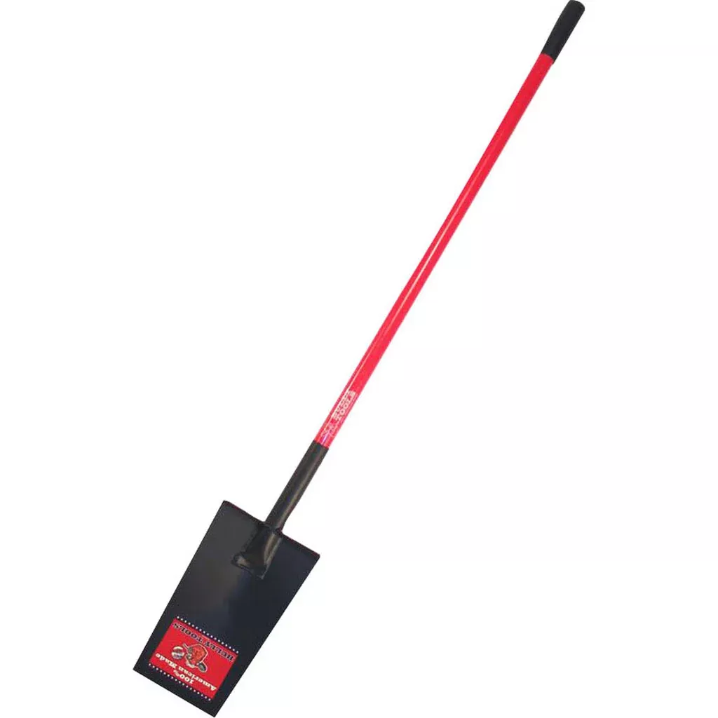 Bully Tools Planting Spade, Fiberglass Handle, 58 in, Red