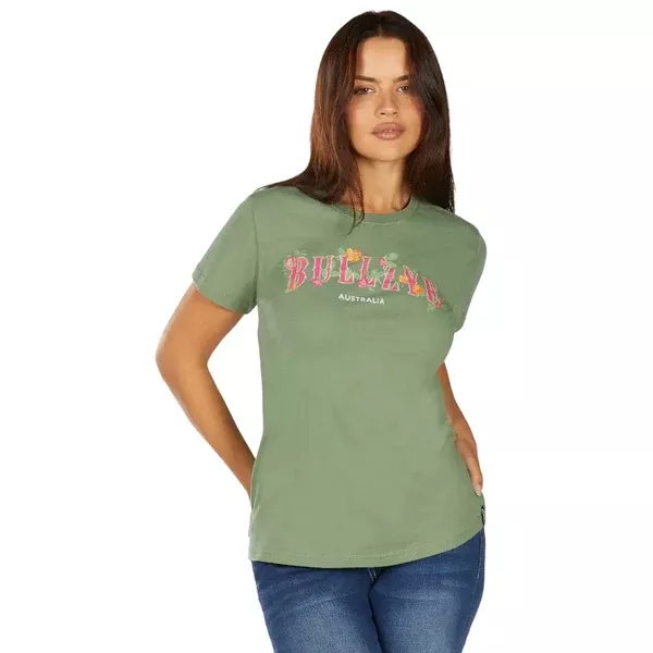 Bullzeye Womens Tee | Nova | Moss