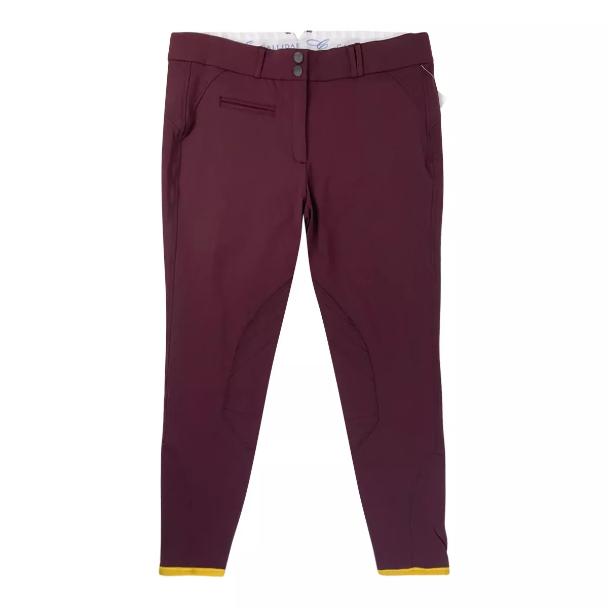 Callidae 'The Tech C Basics' Knee Patch Breech in Wine - Women's 34