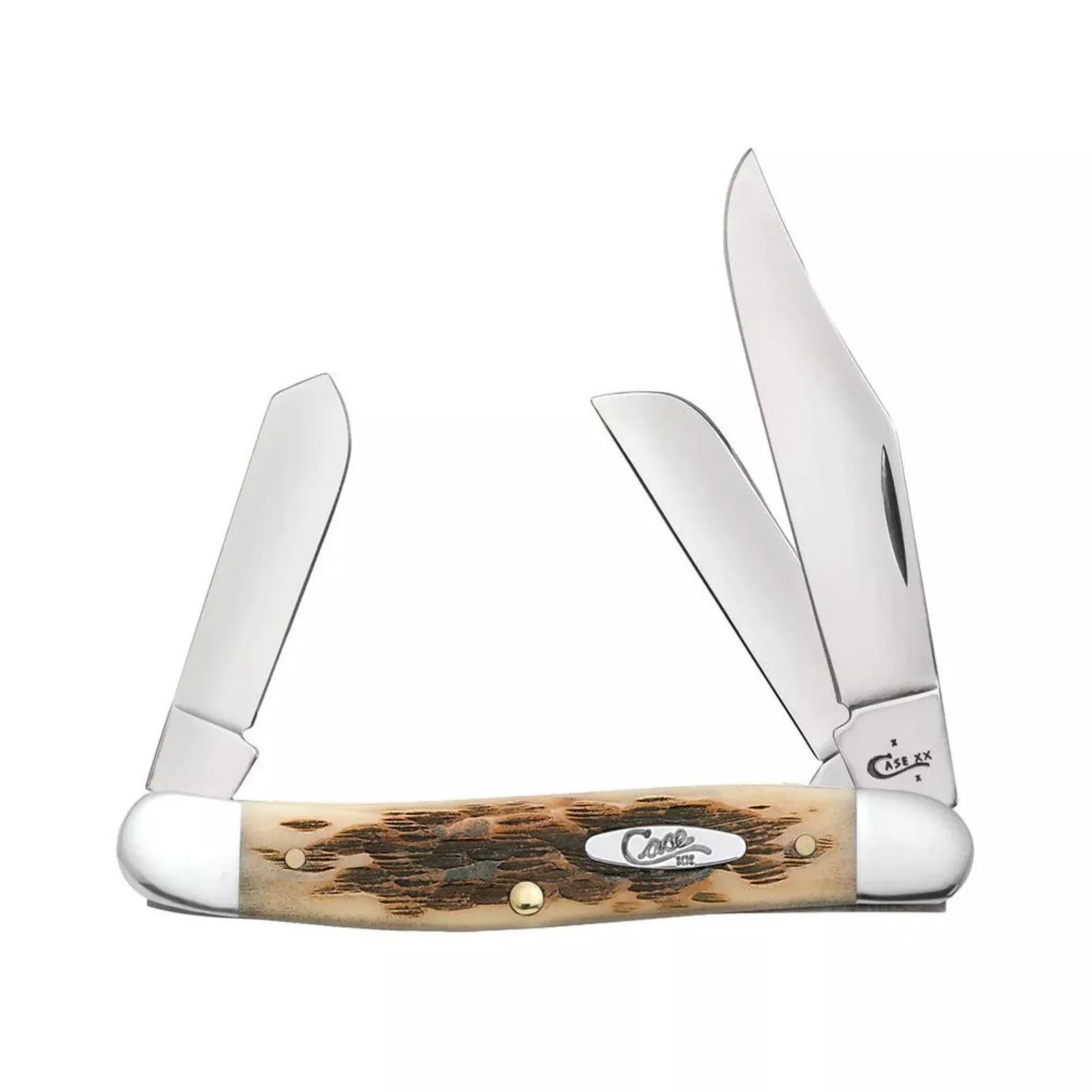 Case Amber Bone SS - Peach Seed Jig Stockman (6347 SS)