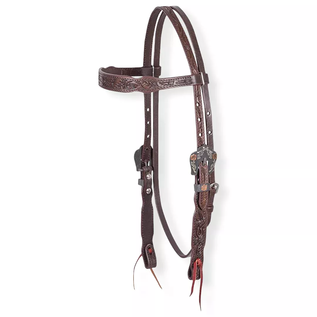 CASHEL GUNS AND ROSES BROWBAND HEADSTALL