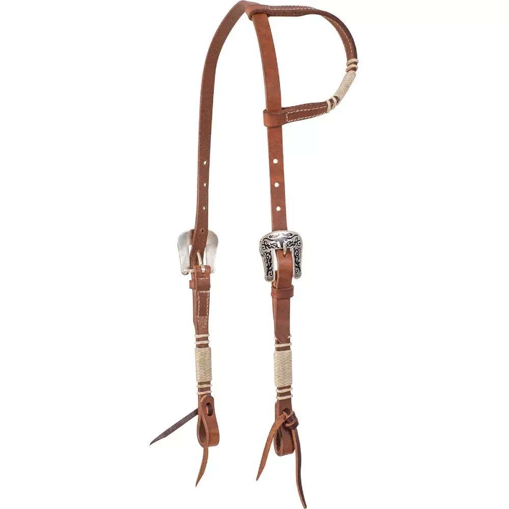 Cashel Longhorn Slip Ear Headstall w/Rawhide Accents